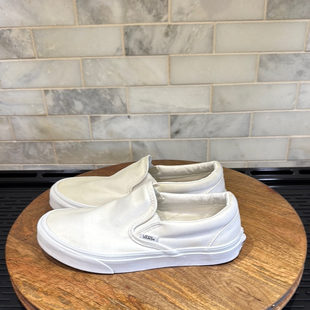 Vans Classic White Slip-On Sneakers